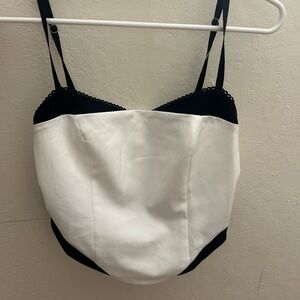 White Fox Black & White Tank Top